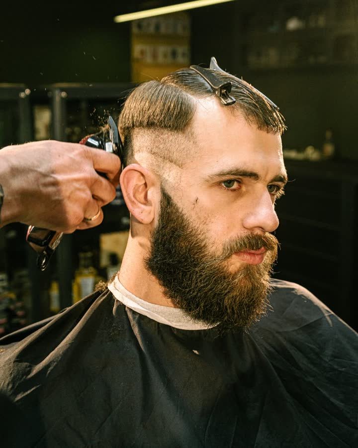 Haircut + Beard at the barbershop